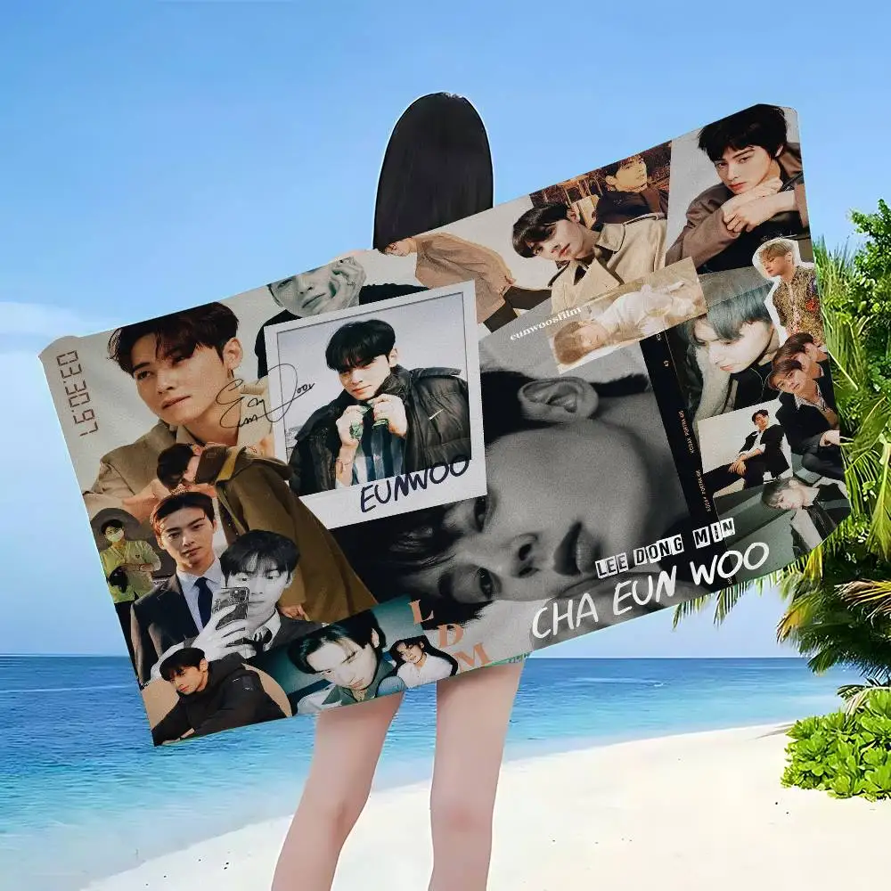 

Cha Eun-Woo аниме пляжное полотенце для плавания мягкая впитывающая мочалка детские подарки для детей путешествия кемпинг тренажерный зал