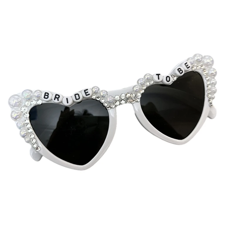 Bachelor Party Sunglasses Woman Bride To Be Letter White Frame Glasses Female Trend Glasses for Adult 066C