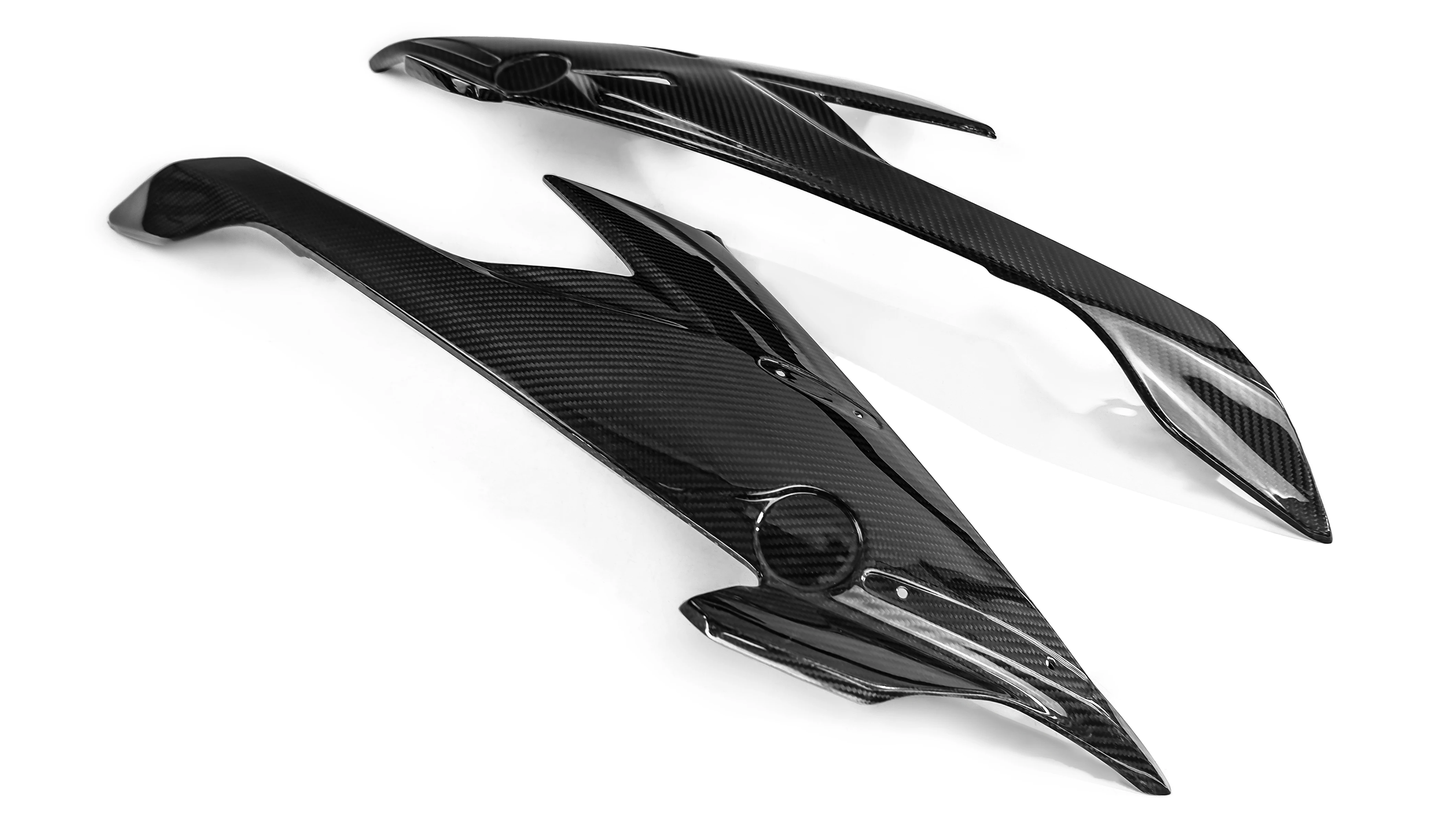 Motorcycle Accessories Stabiliser Wing Side Panel Carbon Fiber 3K Twill Glossy Black Fit for BMW S1000RR 2023 Models