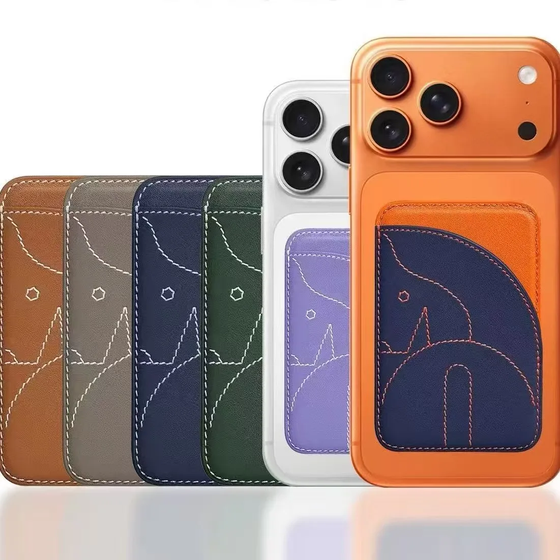 Magnetic Card Bag, Card Holder on The Back of The Mobile Phone Case, Suitable for Apple 17, Apple 16, Apple 15 Series