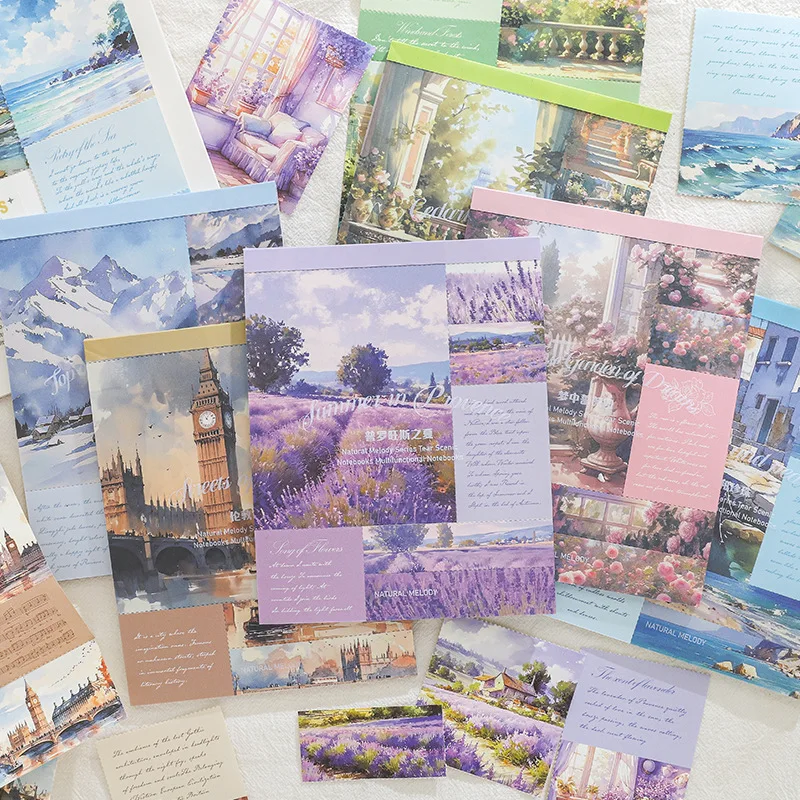 40 Stück Reise landschaft Thema Material Schreibpapier Kreativität dekorative Hand Konto Tagebuch Album Scrap booking Material