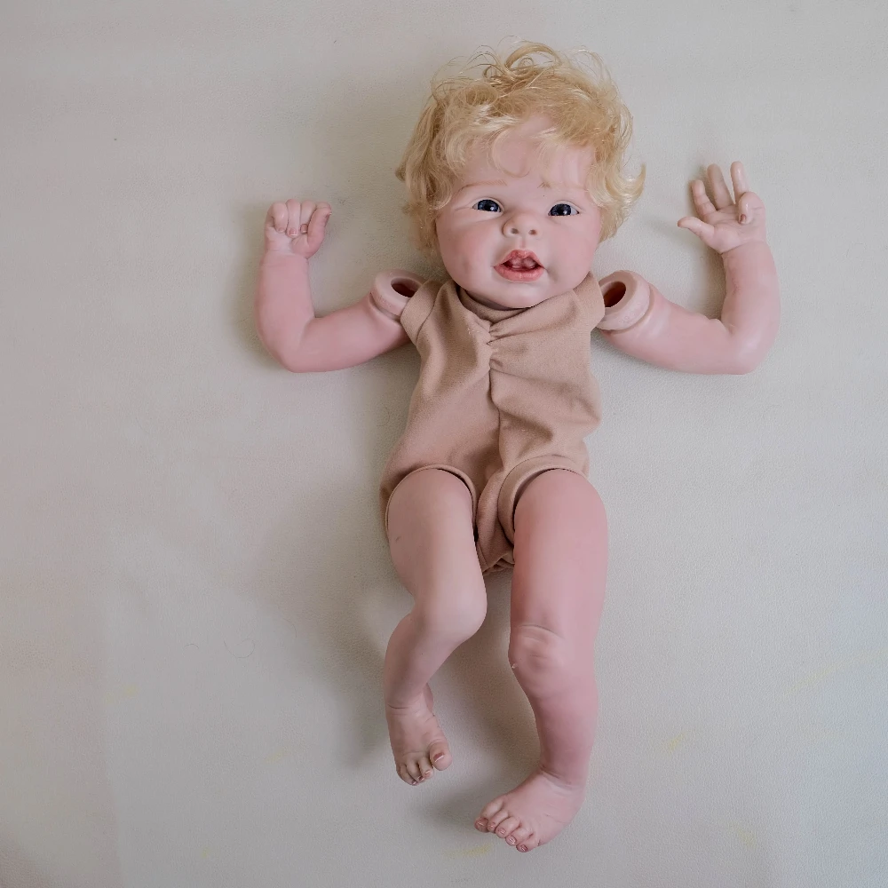 22 pollici Vendita di liquidazione Kit già dipinto Parti di bambole rinate con corpo in tessuto Kit fai da te fatto a mano Kit bambola Bebe Reborn