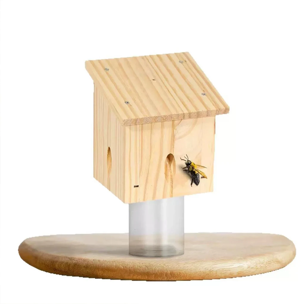 Новая плотницкая ловушка для пчел на улице - подвесная деревянная ловушка для пчел в лацентрированном стиле - ловушки для насекомых со съемным хранилищем