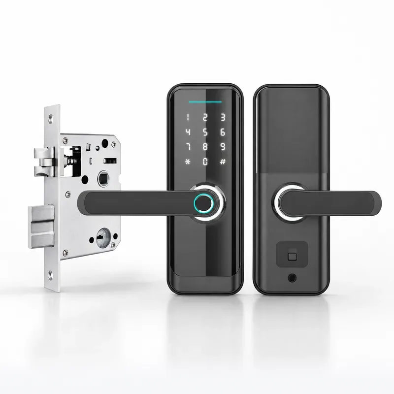 Tuya Password Smart Security Fingerprint Induction Swipe Card Free Opening European Electronic Door Lock