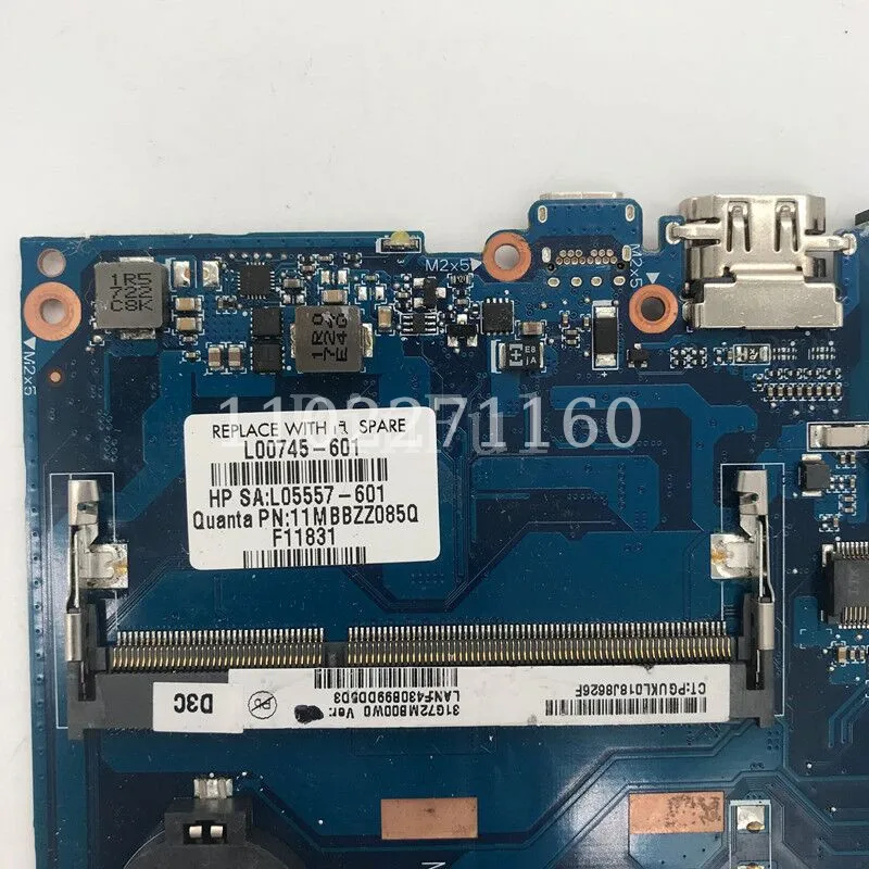 ل HP 14-BP L00745-601 L00745-501 L00745-001 مع SR2KN N3060 CPU اللوحة الرئيسية DAG72DM6D0 اللوحة الأم للكمبيوتر المحمول 100% اختبار العمل #5