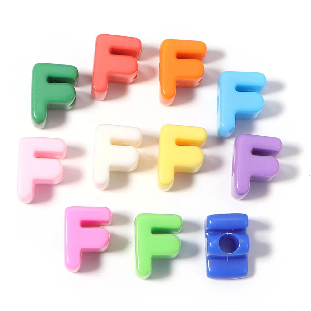 10 Stück Acrylperlen mit großem Loch, 26 englische Alphabet-Buchstabenperlen für Früherziehung, für DIY-Schmuck, Schlüsselanhänger, Lanyard-Zubehör – Detail 13
