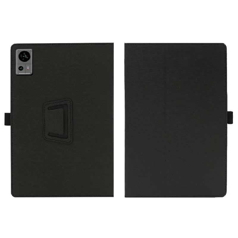 for Teclast T60 Cases Fabric Texture PU Leather Magnet Flip Sleeve Foldable Stand Shockproof Pouch with Pen Belt Wristband