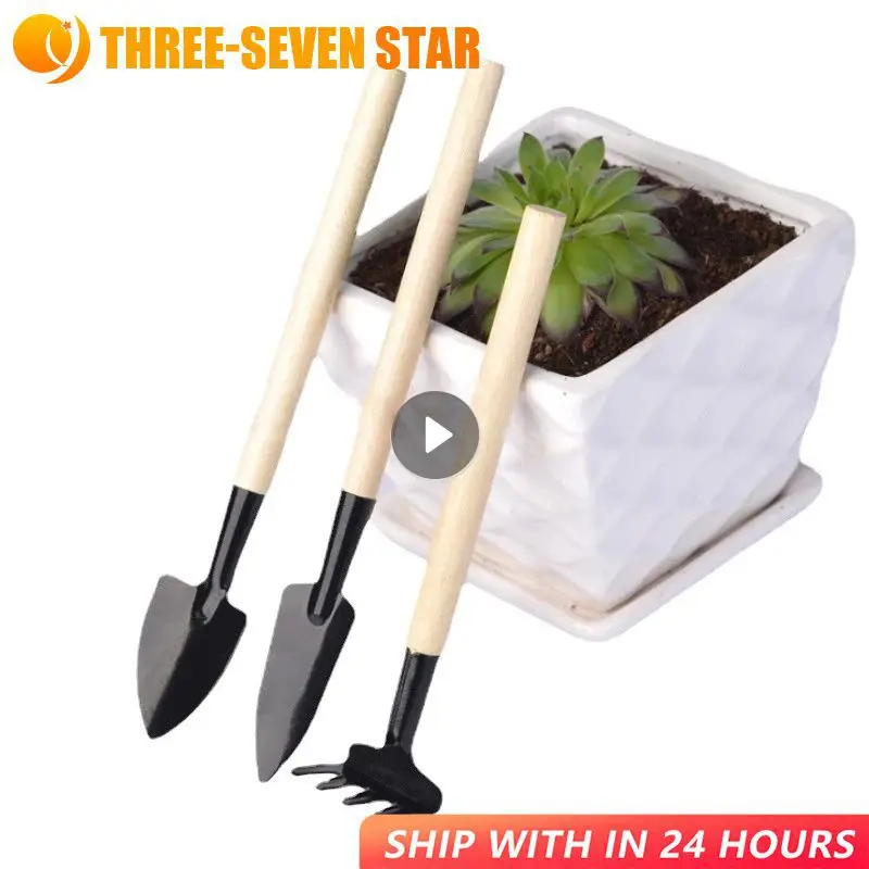 

3Pcs Garden Mini Cultivating Transplanting Kit Plants Seedling Succulent Transplanter Shovel Rake Spade Drilling Fertilize Tool