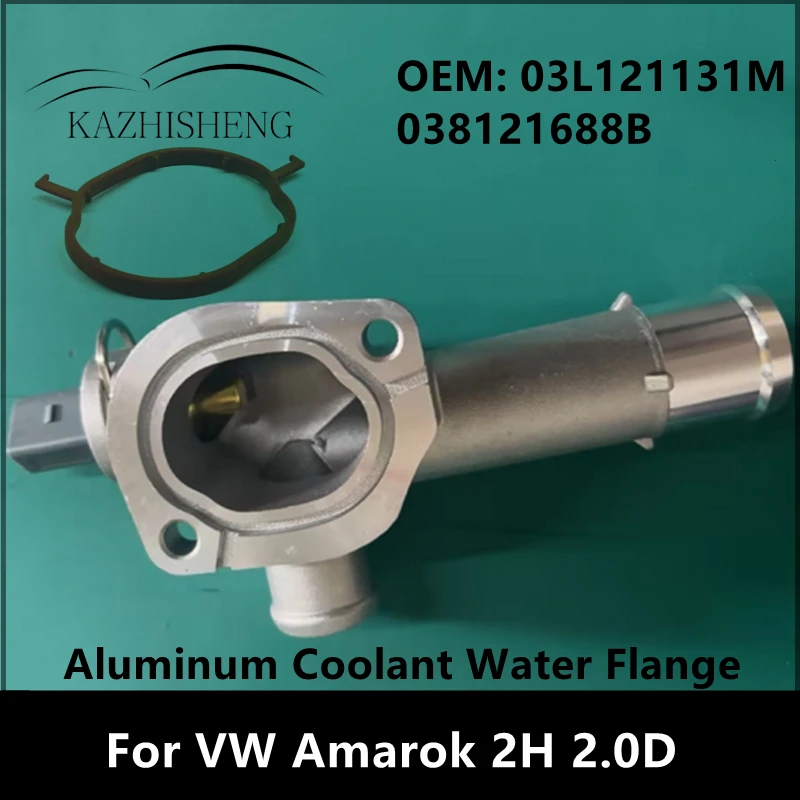 03L121131M 038121688B Conexão de Mangueira de Saída da Bomba de Água de Alumínio com Sensor e Junta para VW Amarok 2H 2.0D