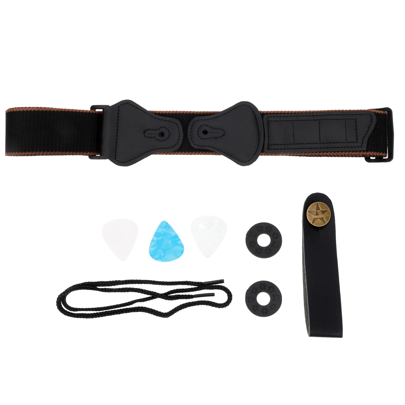 

Guitar Strap Set Durable Comfortable Adjustable Length Professional Playing Belt Simple Accessory Strong Load Bearing Anti Wear