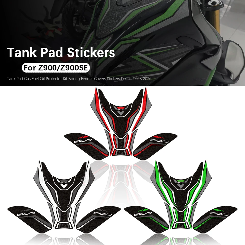 For Z900 Z 900 SE Motorcycle Accessories Tank Pad Gas Fuel Oil Protector Kit Fairing Fender Covers Stickers Decals 2025 2026