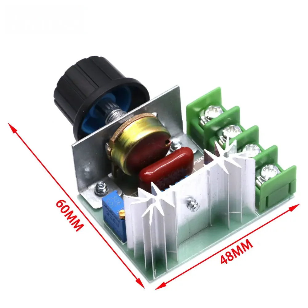 Voltage Regulator 2000 Watt AC 50 - 220 Volt Dimmer SCR Power Regulator Motor Speed Controller Home Improvement Regulators 2000W