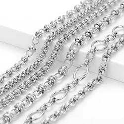 1 Meter Stainless Steel Handmade Punk Chains DIY Hip Hop Women Men Necklaces Findings Bracelets Jewelry Making Accessories