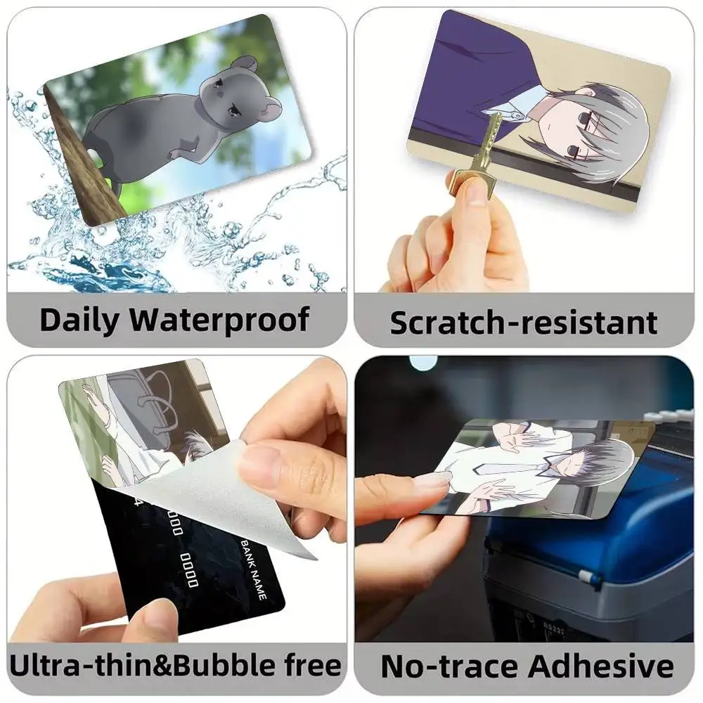 Anime Fruits Basket Y-Yuki Sohma  Credit Card HD Stickers Small Chip Waterproof Sticker Game Card Decal Gift
