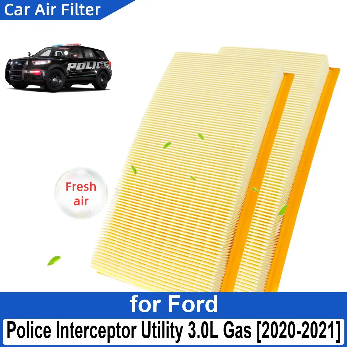 

Car Air Filter for Ford Police Interceptor Utility 3.0L Gas 2020-2021 Carbon Fiber Cabin Auto Filters CA10242 7T4Z-9601-A