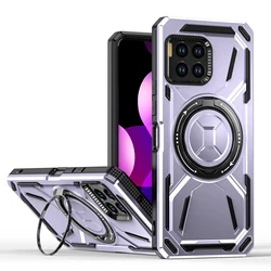 For T-Mobile Revvl7 Pro Case Rotate Ring Magnetic Holder Back Cover for REVVL 7 Pro Magsafe Wireless Charge Bumper Protect Case