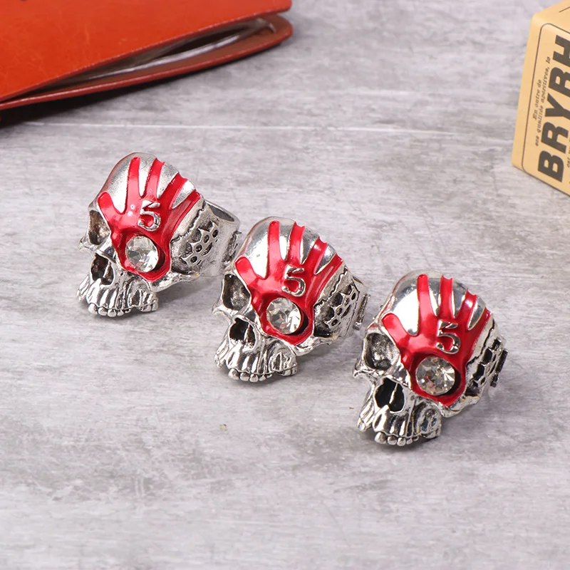 Five Fingers Death Punch Skull Ring Vintage Chunky Gothic Jewelry Dainty Ring For Men view 4