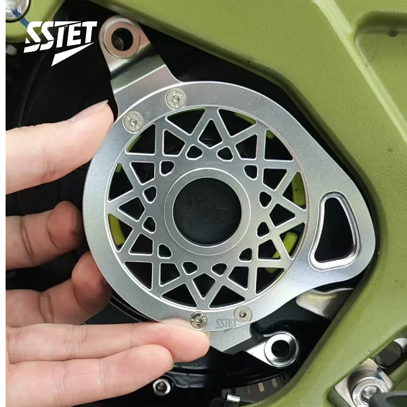 SSTET-Motor Belt Pulley Primary Protector Cover For Surron Light Bee X/S Motorcycle CNC Motor Belt Pulley Primary Protectorcover