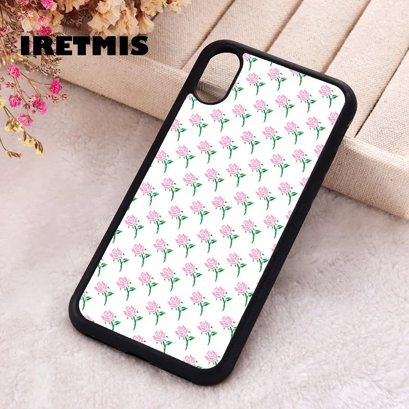 Iretmis Phone Cover Case For iPhone X XS Max XR 11 12 13 PRO MINI 14 15 16 Plus Rubber Silicone Posy Rosy