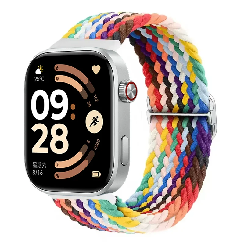 Nylon-Geflecht-Schlaufenarmband für Redmi Watch 6 5 4, Sportliches, austauschbares, leichtes Armband, Smartwatch-Armband für Xiaomi Mi Band 8/9 Pro