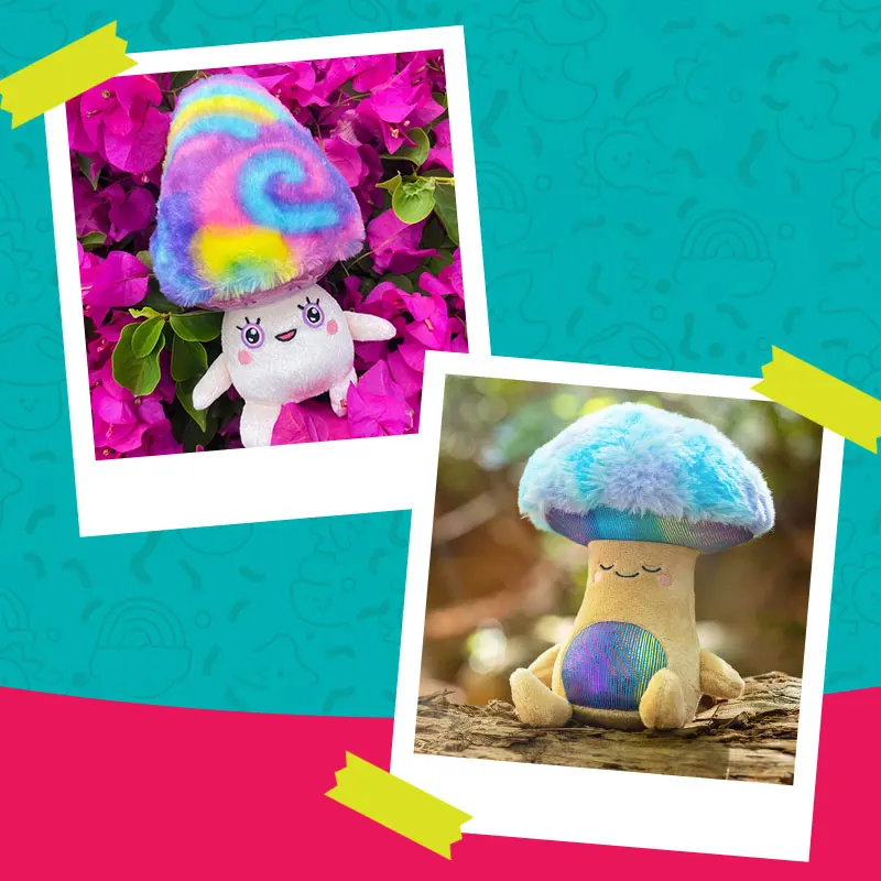 Jouets en peluche BumBumz Jazwares pour enfants, véritable pièce plus lente, série de champignons au beurre, cadeau d'ornement pour filles