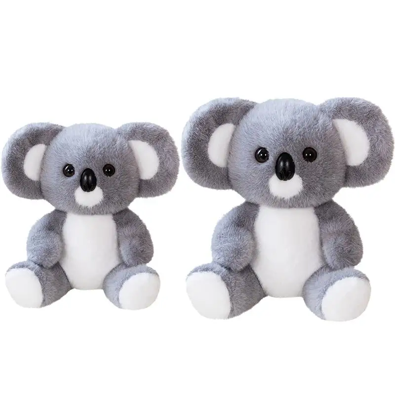 Stuffed Koala Bear Cartoon Cute Simulation Koala Bear Doll Soft Koala Sitting Stuffed Toy Cuddly Stuffed Animal Hugging Pillow