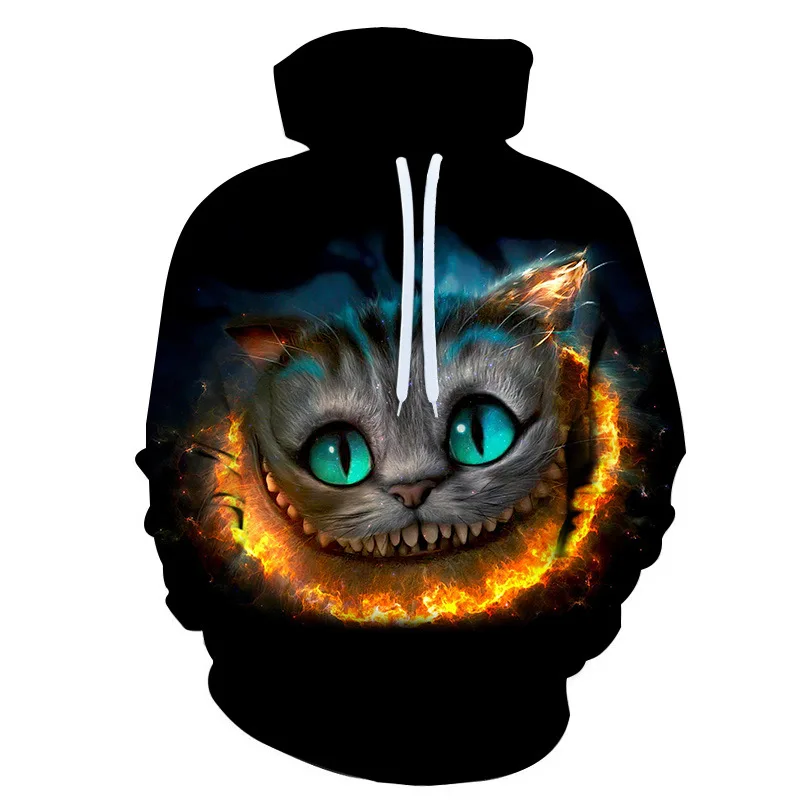 

Halloween New Men's Hoodie 3D Pet Cat Print Graphic Pullover New Couple Sweatshirt Casual Fashion Women's Street Sudaderas