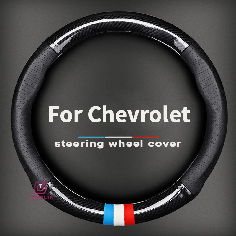 Leather Car Steering Wheel Cover For Chevrolet Mai Rui Bao XL Explorer Cruze Trailblazer Kovoz Volando Chuangk Auto Accessories