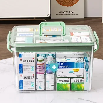 의료 응급 처치 상자, 작은 약 상자, 대용량 어린이 약, 다층 보관함 