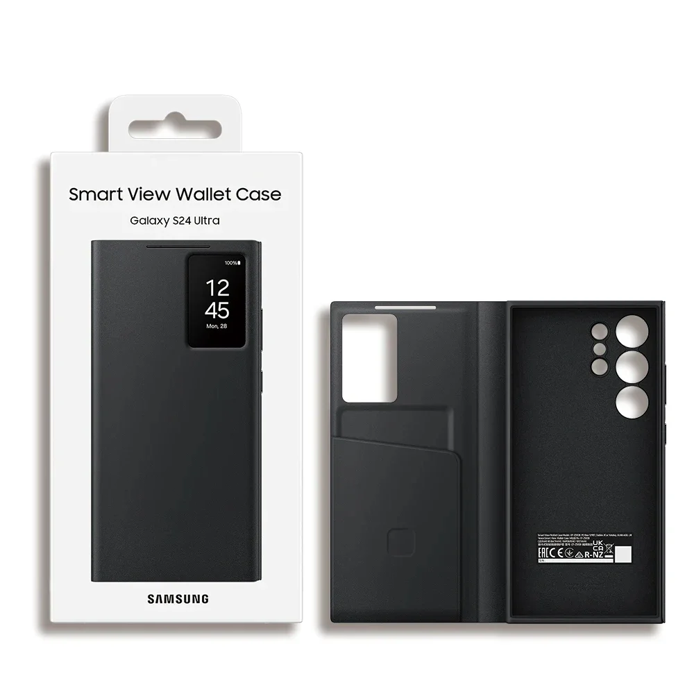 Originele Voor Samsung Galaxy S24 Ultra S-View Flip Smart Case Voor Galaxy S24Ultra LED Clear Cover windows phosne gevallen