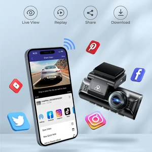 ترقية AZDOME M550 Pro Car DVR Dash Cam 4K 5.8Ghz WiFi 2/3 كاميرات أمامية / مقصورة / خلفية كاميرا GPS للرؤية الليلية لوقوف السيارات أفضل 8 مبيعات شاشة محمولة مقاس 20 بوصة - رقم 5