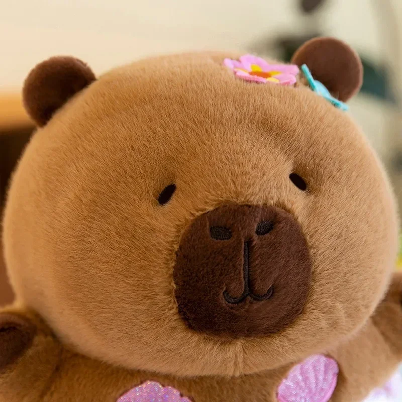 35CM New Cute Capybara Stuffed Plush Toys Mermaid Children Pillow Doll Decorative Water Dolphin Creative Doll Birthday Gift