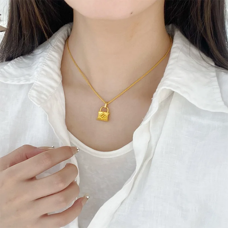 Light luxury unique fashion exquisite brushed zircon cross pendant copper necklace and collar chain for women