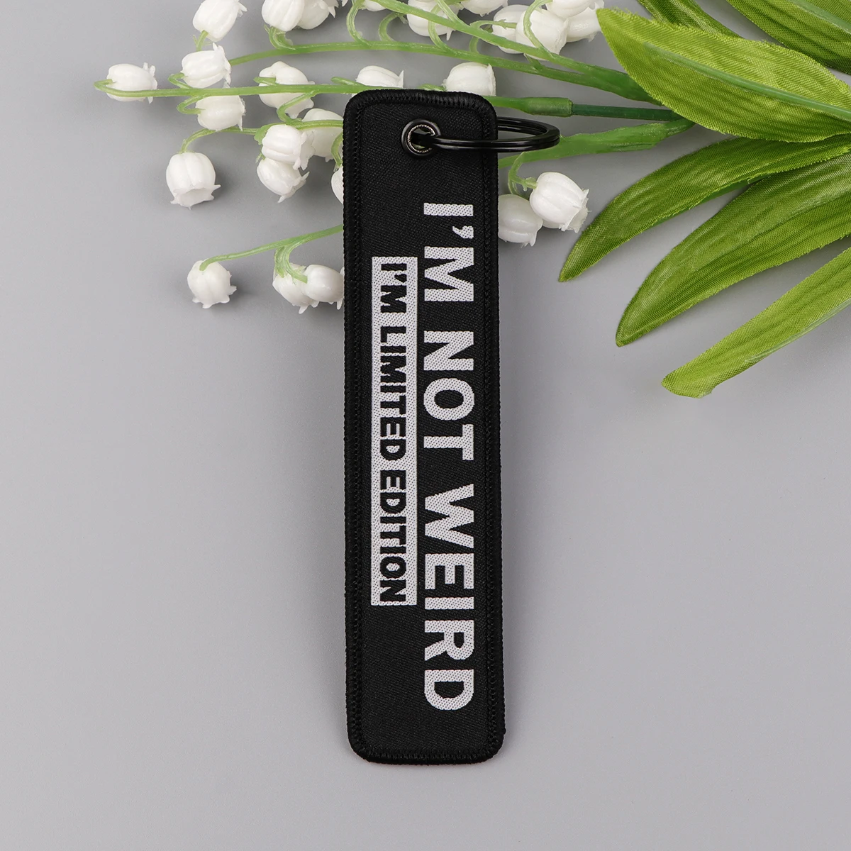 Вышитый брелок для ключей с цитатурой, брелок для багажа, брелок для авиационных брелоков для автомобиля, аксессуар с подвеской