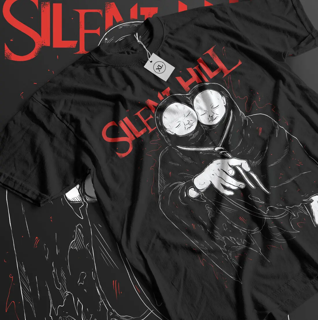 Twins Silent Hill T-shirt Team Silent Remake Pyramid Head James Maria Gift Shirt