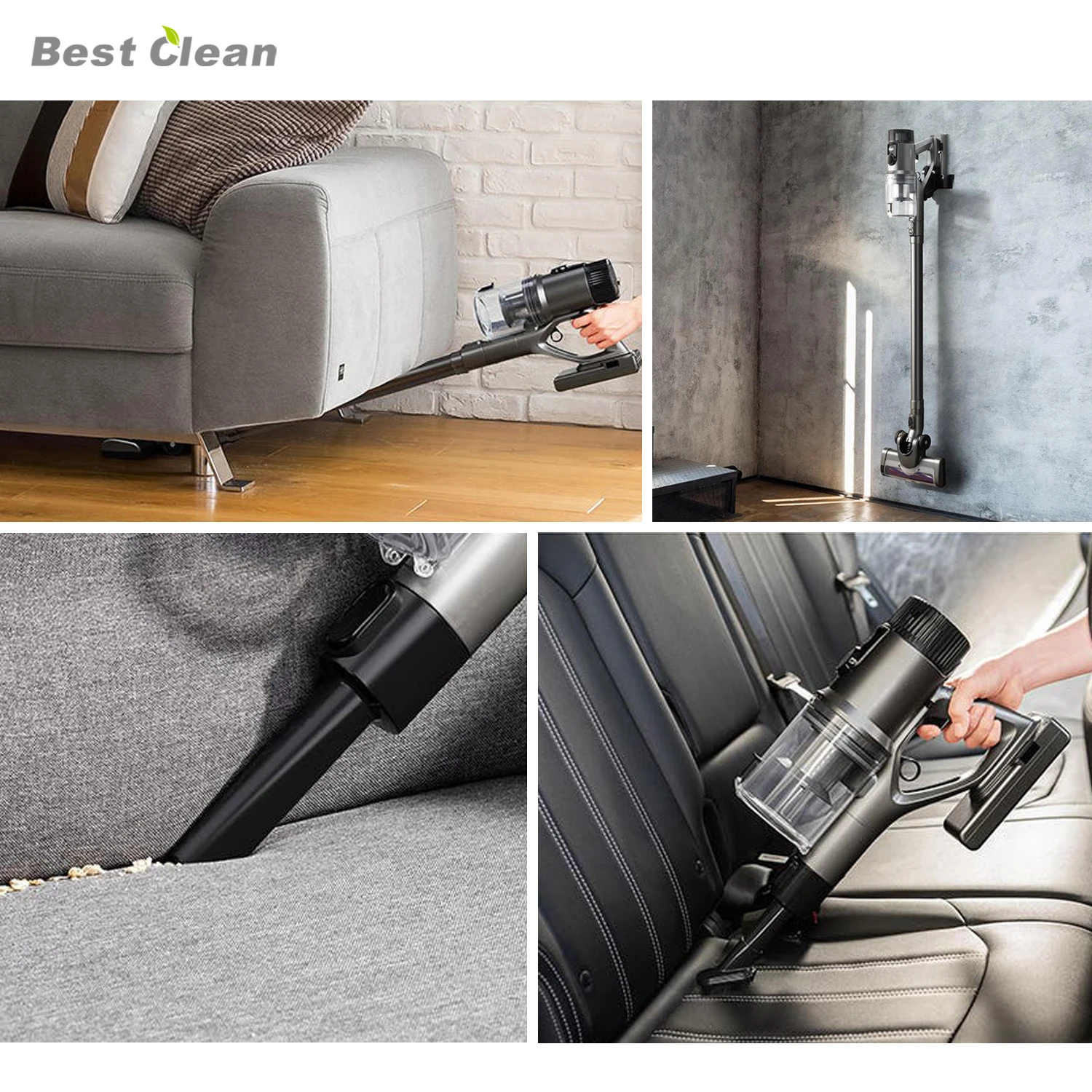 최고의 클린 24KPA 무선 다기능 4 in 1 진공 청소기 핸드헬드 무선 휴대용 사이클론 충전식 진공 청소기