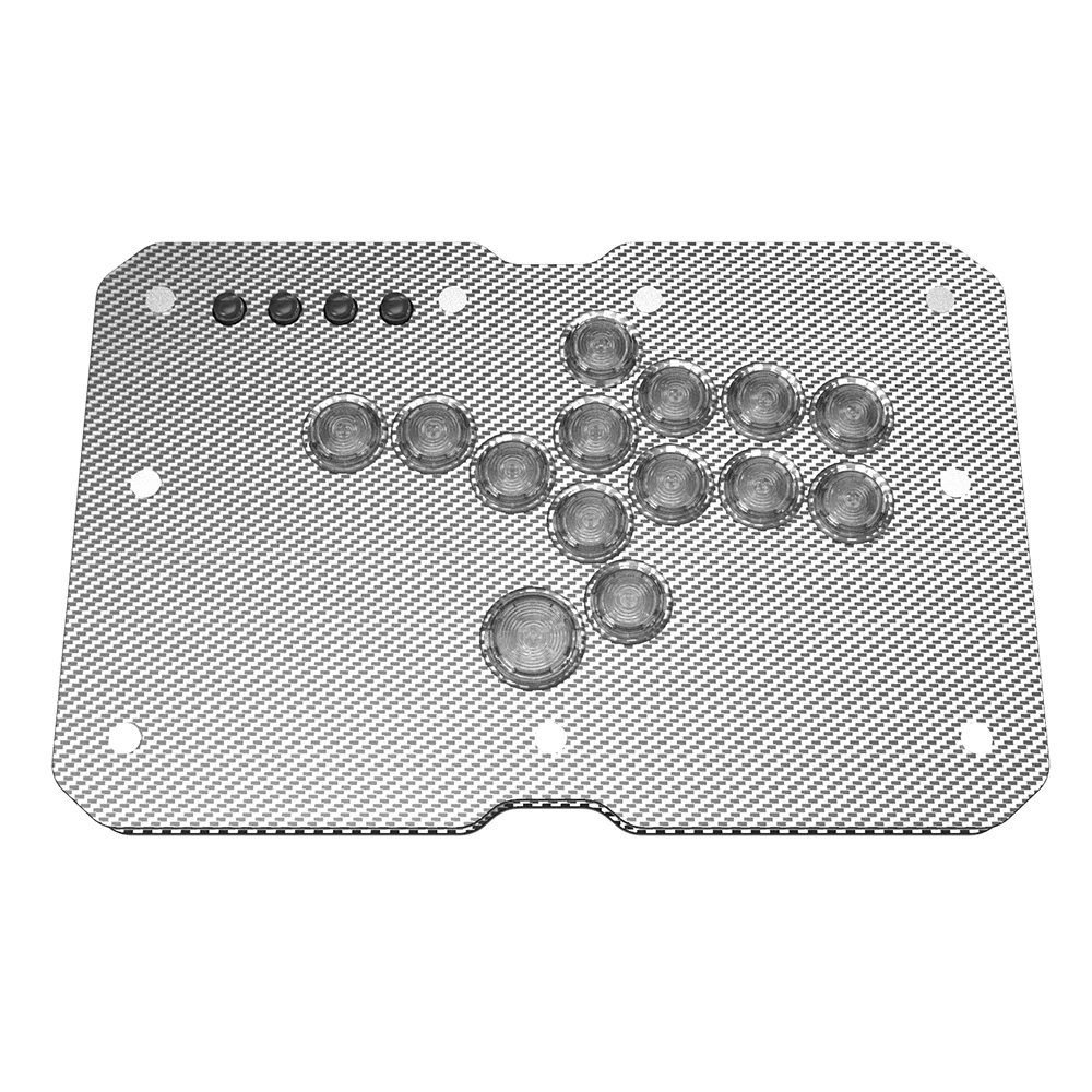 Punk Workshop Carbon Fiber Mini HitBox SOCD Fighting Stick Controller Mechanical Button Support PC