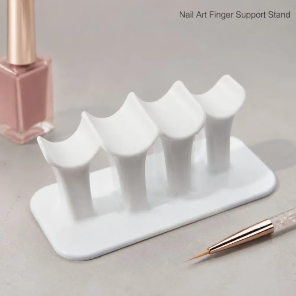 Four-Slot Nail Finger Support Stand Ergonomic Non-Slip Nail Hand Pillow Stable Base Finger Separator