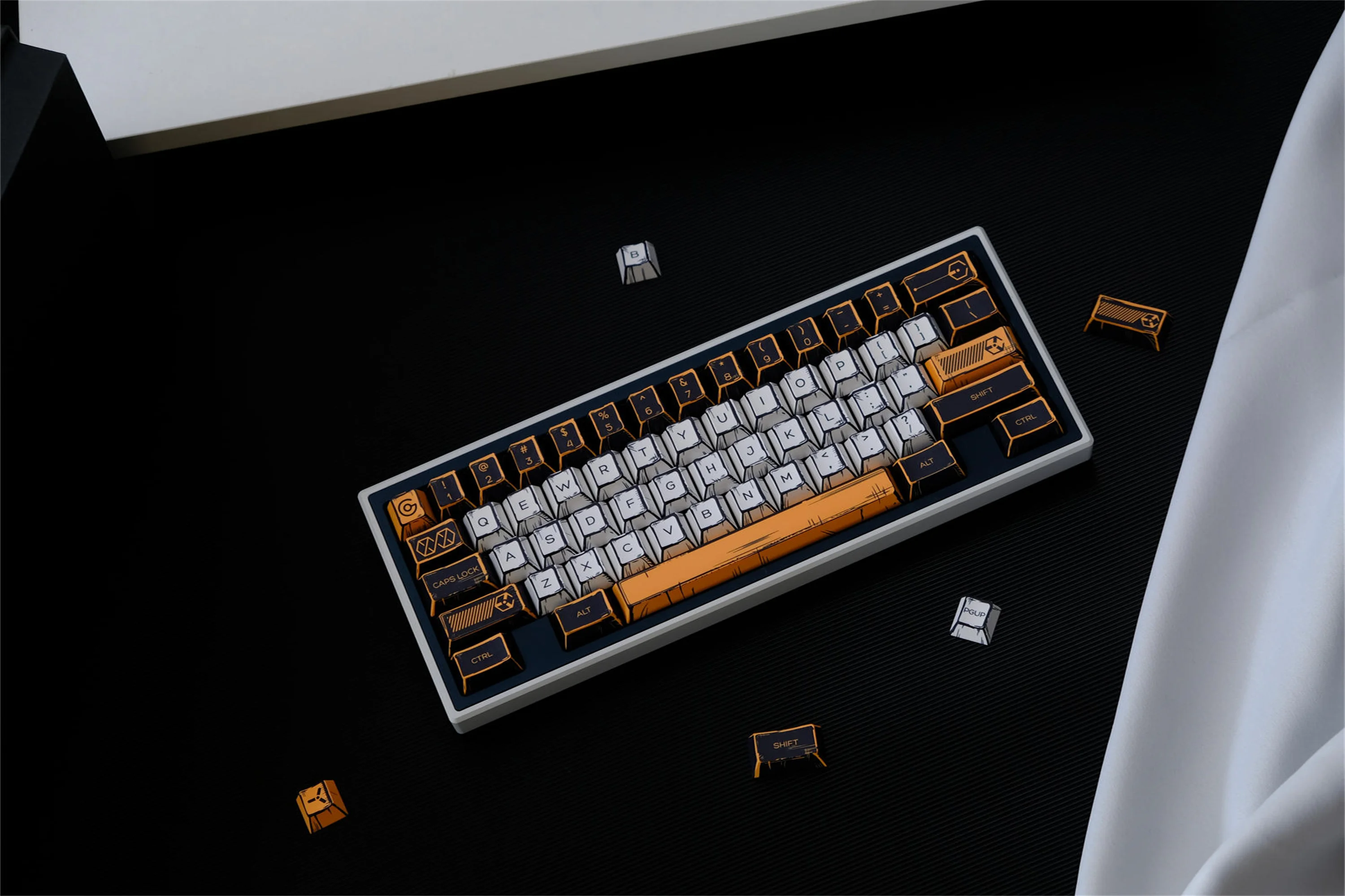 Virtual War Comics Keycaps 147 Keys PBT Keycap CHERRY Profile DYE-SUB For MX Switch Wooting Mechanical Keyboard ISO ANSI Layout