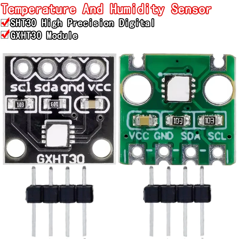 Módulo Sensor de temperatura y humedad GXHT30, microcontrolador IIC I2C, compatible con el clima, Compatible con SHT31 SHT30 para Arduino