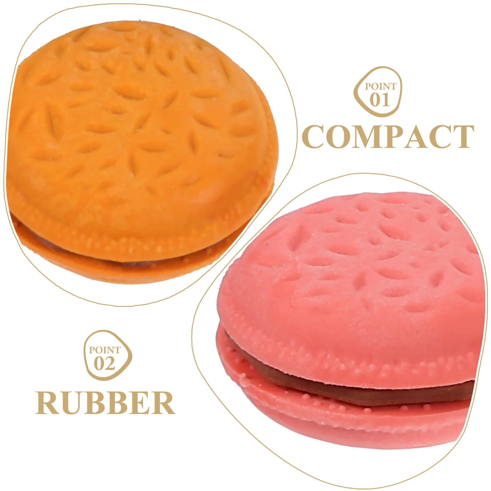 

5Pcs Macaron Erasers Cute Mini Rubber Erasers for Kids Students Drawing Writing Classroom Bulk Supplies Cute Eraser