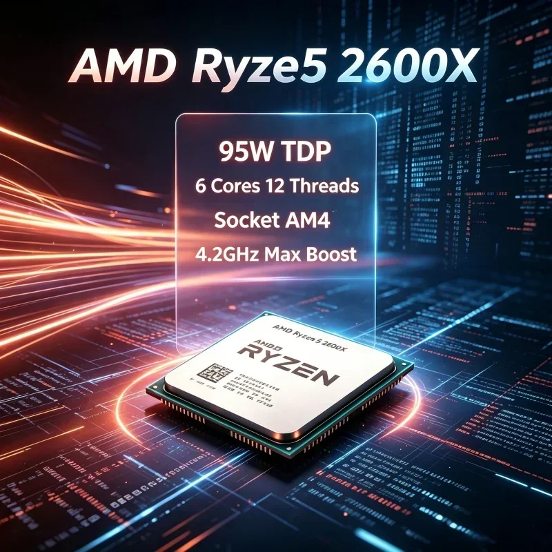 amd-r5-2600x-ryzen-5-2600x-36ghz-base-42ghz-max-boost-6-core-12-thread-am4-overclockable-gaming-desktop-cpu