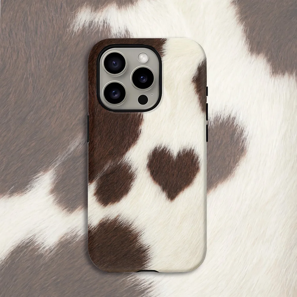 cow pattern Phone Case for iPhone 17 17e 16e 16 15 14 13 12 11 X XS XR XSMAX 7 8 Air Pro Max Plus Double-layer Back Cover