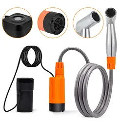 Portable Electric Shower Rechargeable Bathing Pump for Outdoor Sport Travel Caravan Van Car Camping Shower
