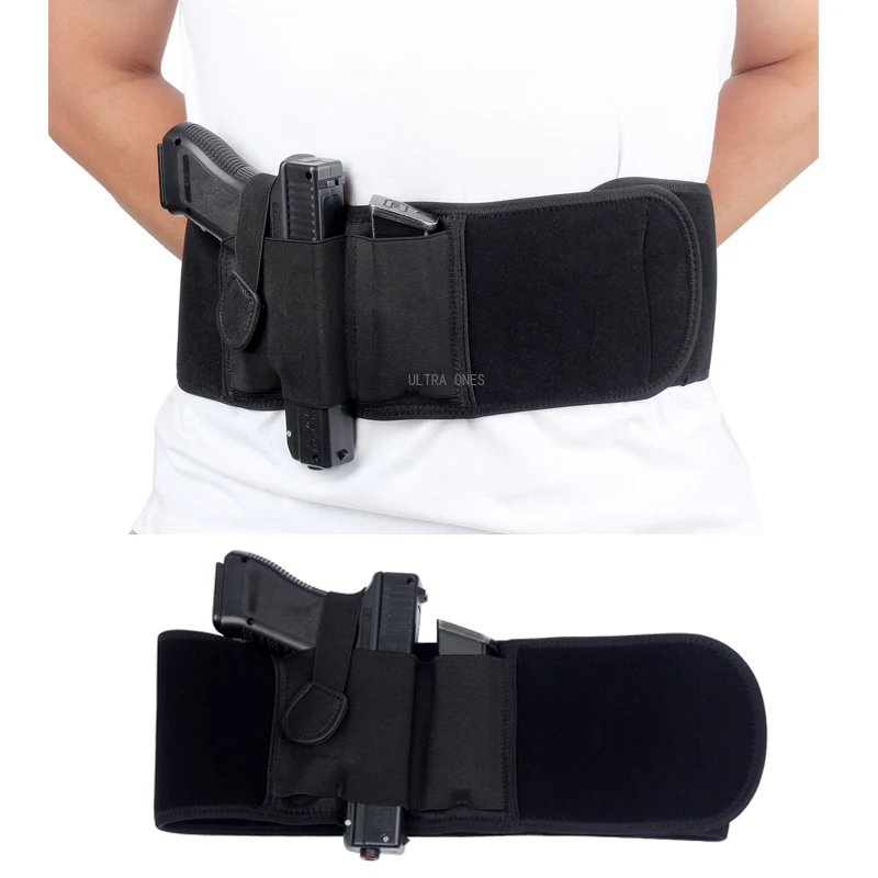 

Tactical Belly Band Holster Concealed Waist Band Pistol Holder for Glock 19 23 38 25 32 26 27 29 30 39 28 33 Holsters