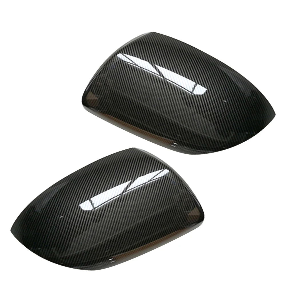 1 Pair Side Rearview Mirror Cover Cap Fit For Mazda 3 6 2 Demio DE 2008 2009 2010 2011 2012 Black Carbon Fiber Style ABS