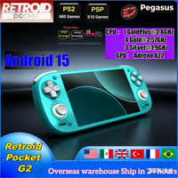Retroid Pocket G2 Gen 2 RPG2 Retro Handheld Video Game Console Video Player 5.5 Inch AMOLED Adreno A22 Android 15 512G PSP PS2
