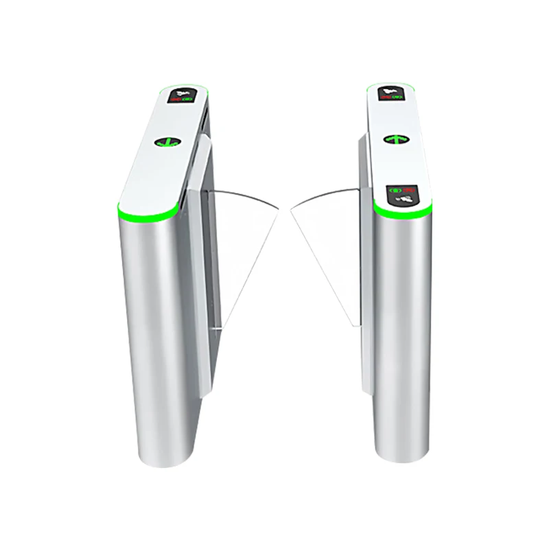 QR Code & Card Access Control Flap Barrier Turnstile Automatic Pedestrian Security Gate For Office Mall Station