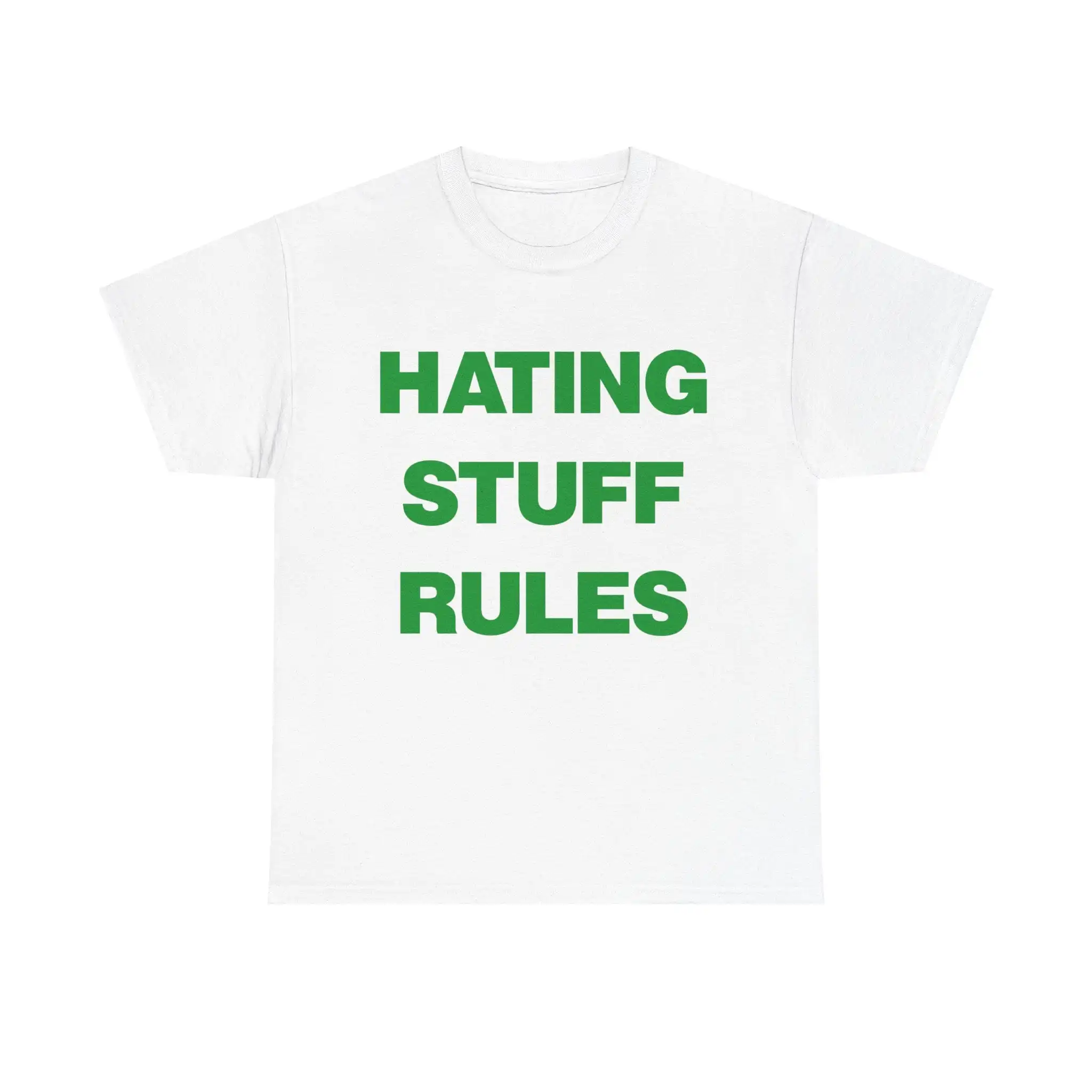 

Hating Stuff Rules винтажная забавная футболка Ironic Y2K