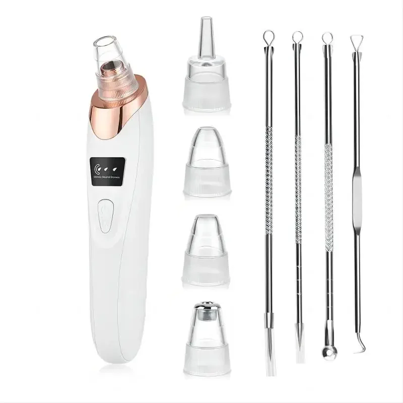 Nieuwste Technologie Comedondrukker Vacuüm Pore Cleaner voor Gezicht & Neus Mee-eter Verwijdering Kit Elektrische Acne Facial Extractor Tool